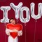 40-Inch Silver ‘I Love You’ Foil Balloon – Giant Heart Balloon for Him, Valentine’s Day & Romantic Party Decorations